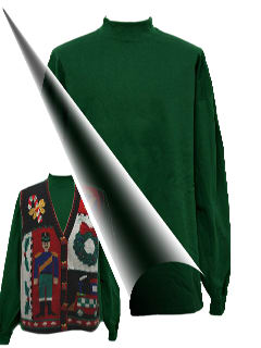 1990's Unisex Accessories - Mock Turtleneck Shirt to wear with your Ugly Christmas Sweater