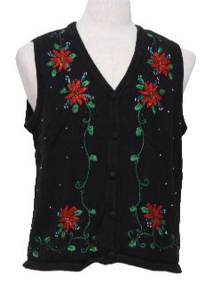 1980's Womens Ugly Christmas Sweater Vest