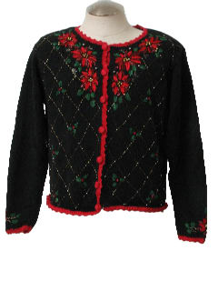 1980's Womens Ugly Christmas Cocktail Sweater