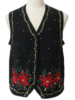 1980's Womens Ugly Christmas Sweater Vest