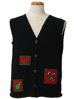 1980's Womens Ugly Christmas Sweater Vest