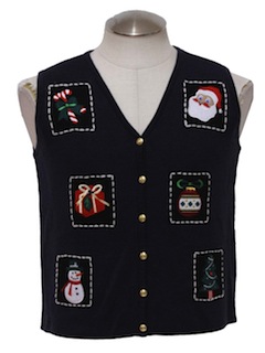 1980's Womens Ugly Christmas Sweater Vest