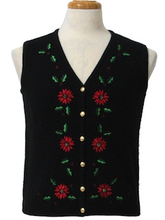 1980's Womens Ugly Christmas Sweater Vest