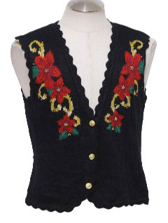 1980's Womens Ugly Christmas Sweater Vest