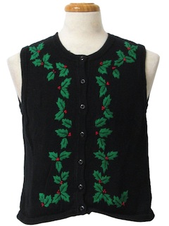 1980's Womens Ugly Christmas Sweater Vest