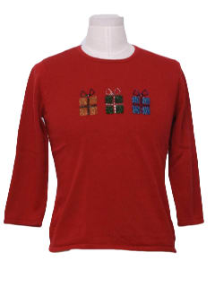 1980's Womens Ugly Christmas Sweater Shirt