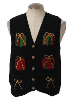 1980's Womens Ugly Christmas Sweater Vest