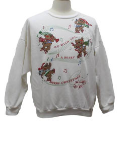 1980's Unisex Bear-ific Ugly Christmas Sweatshirt