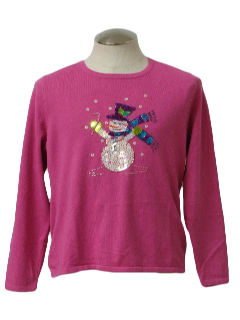 1980's Womens Ugly Christmas Sweater Shirt