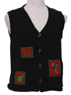 1980's Womens Ugly Christmas Sweater Vest