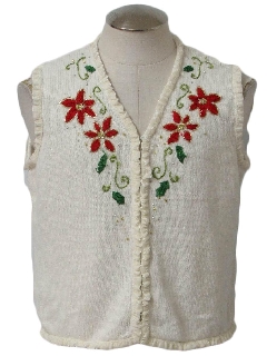 1980's Womens Ugly Christmas Sweater Vest