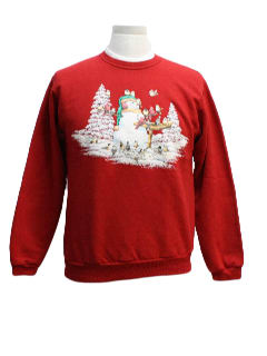 1980's Womens Ugly Christmas Sweatshirt