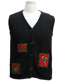 1980's Womens Ugly Christmas Sweater Vest