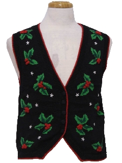 1980's Womens Ugly Christmas Sweater Vest