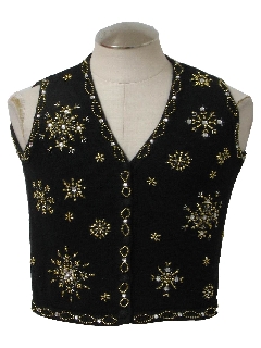 1980's Womens Ugly Christmas Sweater Vest