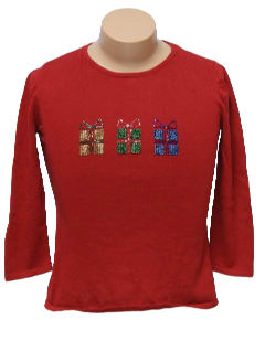 1980's Womens Ugly Christmas Sweater Shirt