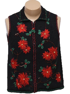 1980's Womens Ugly Christmas Sweater Vest