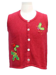 1980's Womens Ugly Christmas Sweater Vest