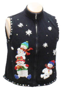 1980's Womens Ugly Christmas Sweater Vest
