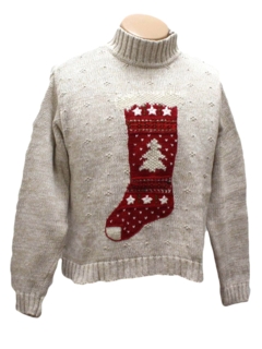 1980's Womens Minimalist Style Ugly Christmas Sweater 