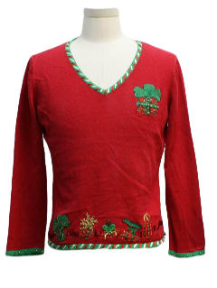 1980's Womens Ugly Christmas Sweater Shirt