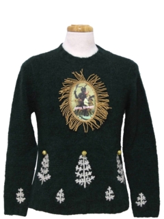 1980's Unisex Ladies or Boys Ugly Christmas Krampus Sweater