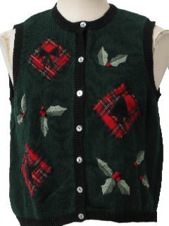 1980's Womens Ugly Christmas Sweater Vest