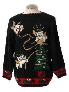 1980's Unisex Vintage Bear-riffic Ugly Christmas Sweater