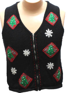 1980's Womens Ugly Christmas Sweater Vest