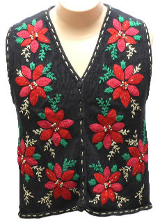 1980's Womens Ugly Christmas Sweater Vest