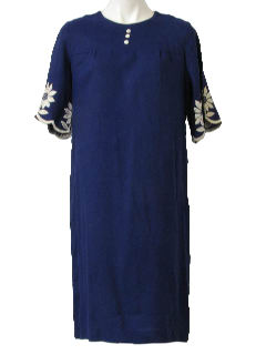 1960's Women Hippie Style House Dress