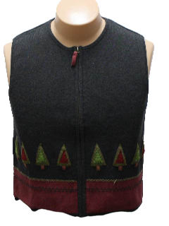 1990's Womens Ugly Christmas Sweater Vest