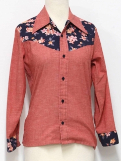 1970's Womens Hippie Western Shirt
