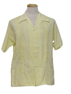 1970's Mens Guayabera Shirt