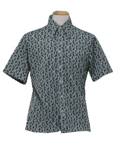 1970's Mens Mod Knit Sport Shirt