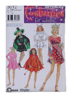 1990's Womens Costume Pattern