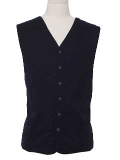 1980's Mens Dark Blue Suit Vest