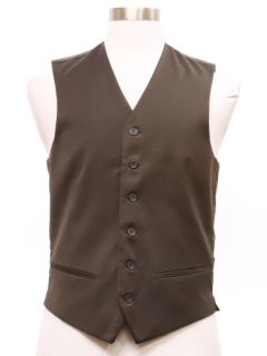 1990's Mens Dark Charcoal Grey Suit Vest
