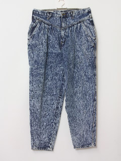 1980's Womens Stefano Totally 80s Acid Washed Jeans Pants