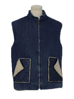 1980's Mens Denim Vest