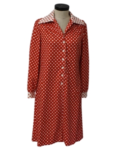 1970's Womens Mod Knit Dress