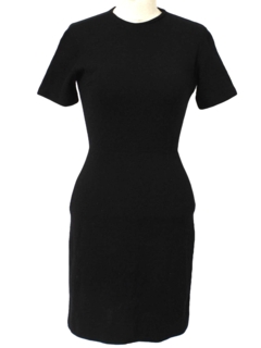 1960's Womens Little Black Day Dress