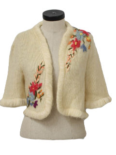 1950's Womens Embroidered Sweater