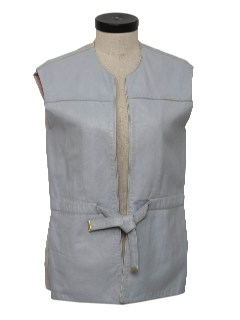 1960's Womens Faux Leather Vest