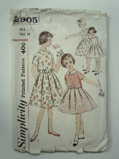 1950's Womens/Girls Pattern