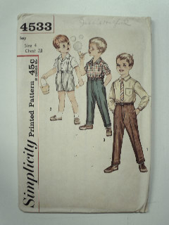 1960's Mens Childs Pattern