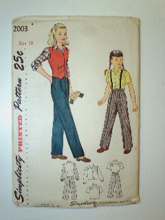 1950's Womens/Girls Pattern