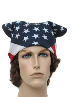 1990's Unisex Accessories - Duck Dynasty Style American Flag Bandana 