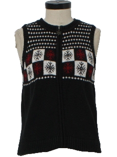1980's Womens/Girls Ugly Christmas Sweater Vest