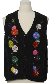 1980's Womens Ugly Christmas Sweater Vest